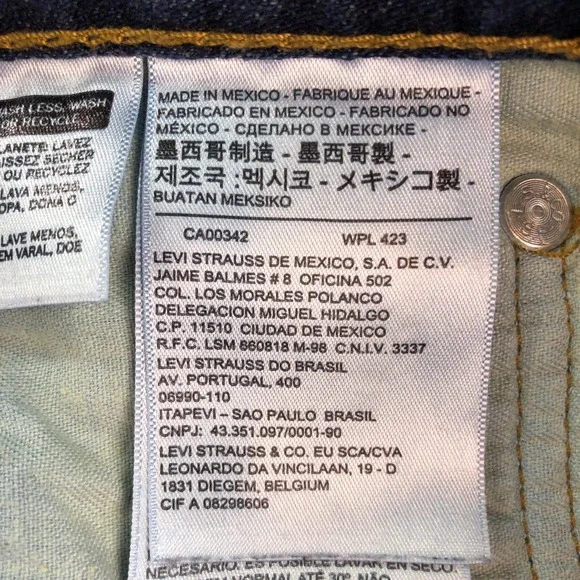 Levis 569 Mens Jeans 36x30 (fits 37x28) Blue Loose Straight Relaxed Dark Wash - Picture 6 of 15